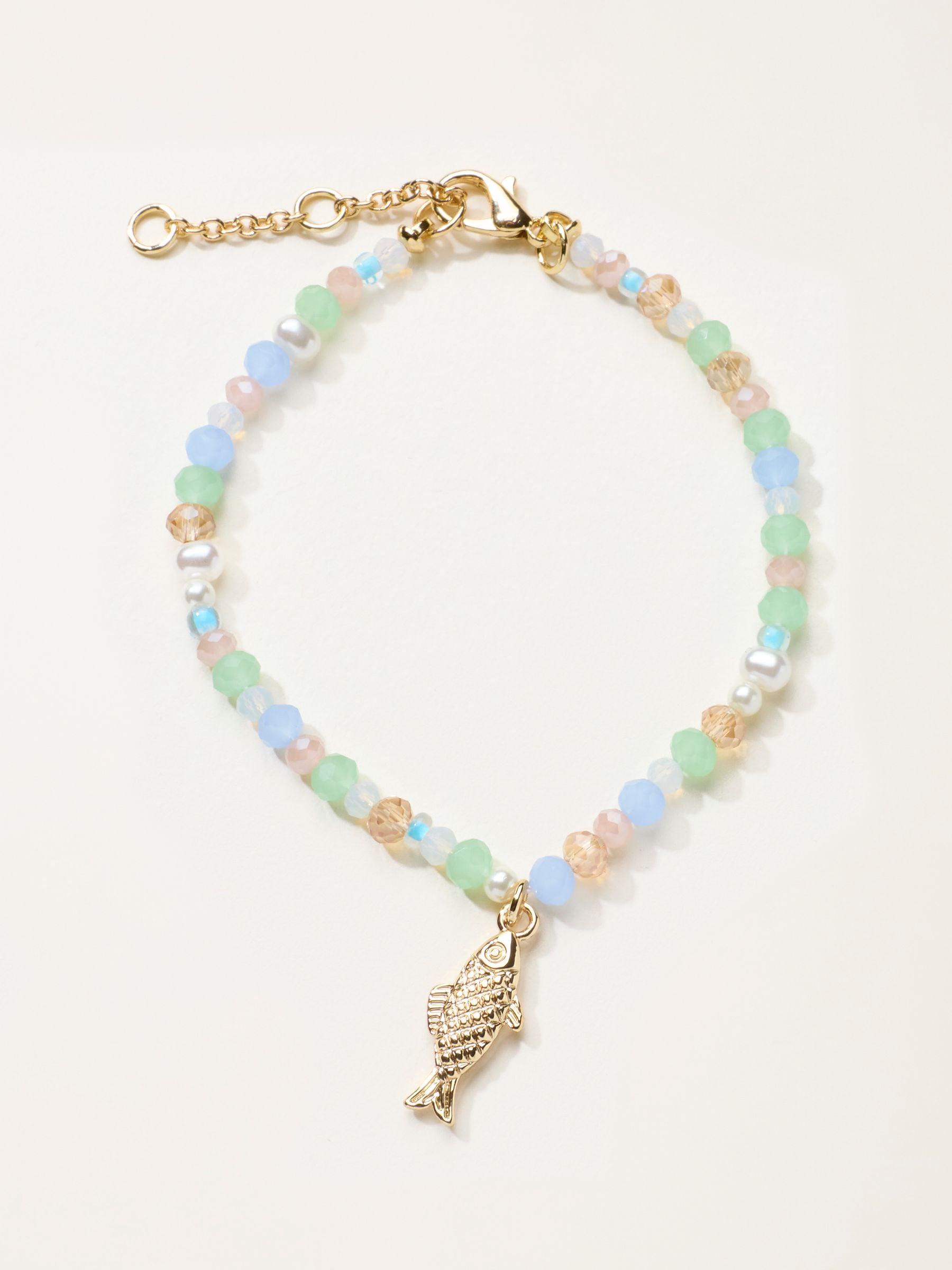 Fat Face - Bracelet - Gold - Beaded