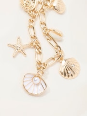 FatFace Gold Tone Charm Bracelet - Image 2 of 2