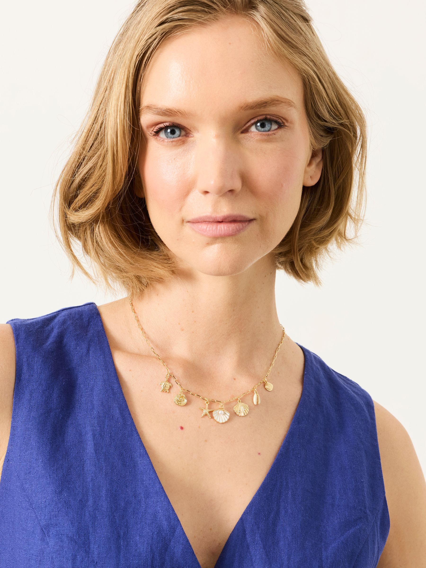 Fat Face Women - Necklace - Sealife Charm - Gold