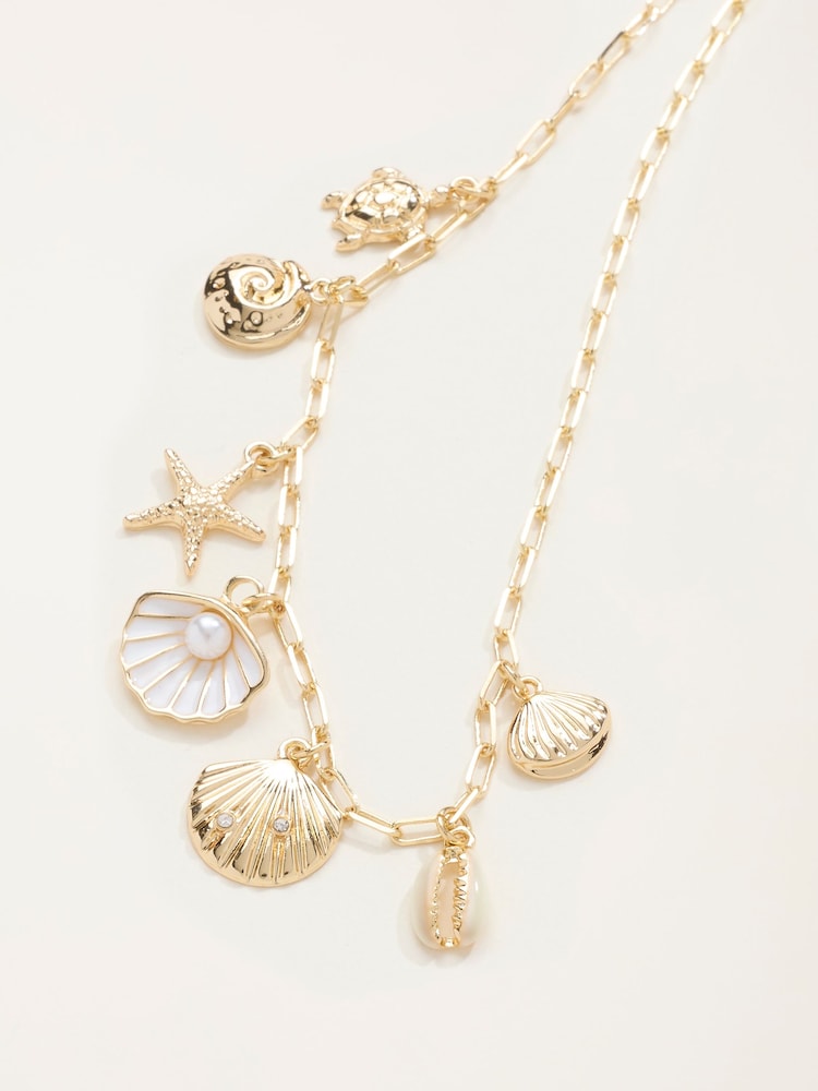 FatFace Sealife Charm Necklace - Obraz 4 z 4