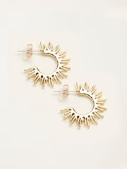 FatFace Gold Tone Sun Burst Earrings - Image 1 of 2