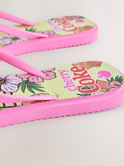 Pink Cherry Coke Printed Flip Flops - Image 10 of 10