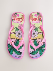 Pink Cherry Coke Printed Flip Flops - Image 6 of 10