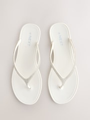White Beach Bling Flip Flop - Image 1 of 5