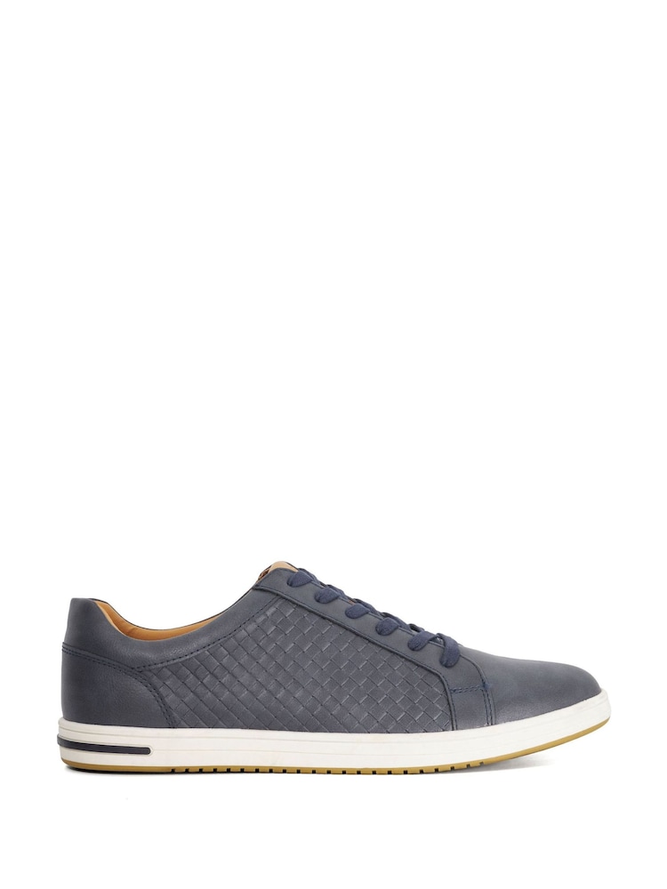 Dune London Blue Tezzy Weave Trainers - Image 1 of 5