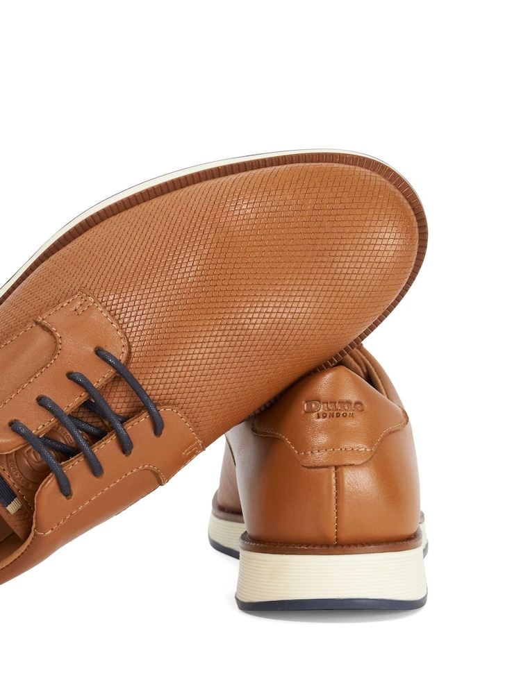 Dune London Brown Bow Perf Wedges Gibson - Image 6 of 6