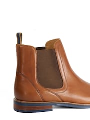 Dune London Brown Mckinley Constrast Sole Chelsea Boots - Image 6 of 6