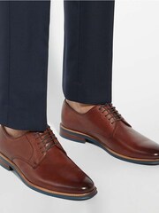 Dune London Brown Stanleyy Wf Soft Leather Gibson Brown Shoes - Image 6 of 6