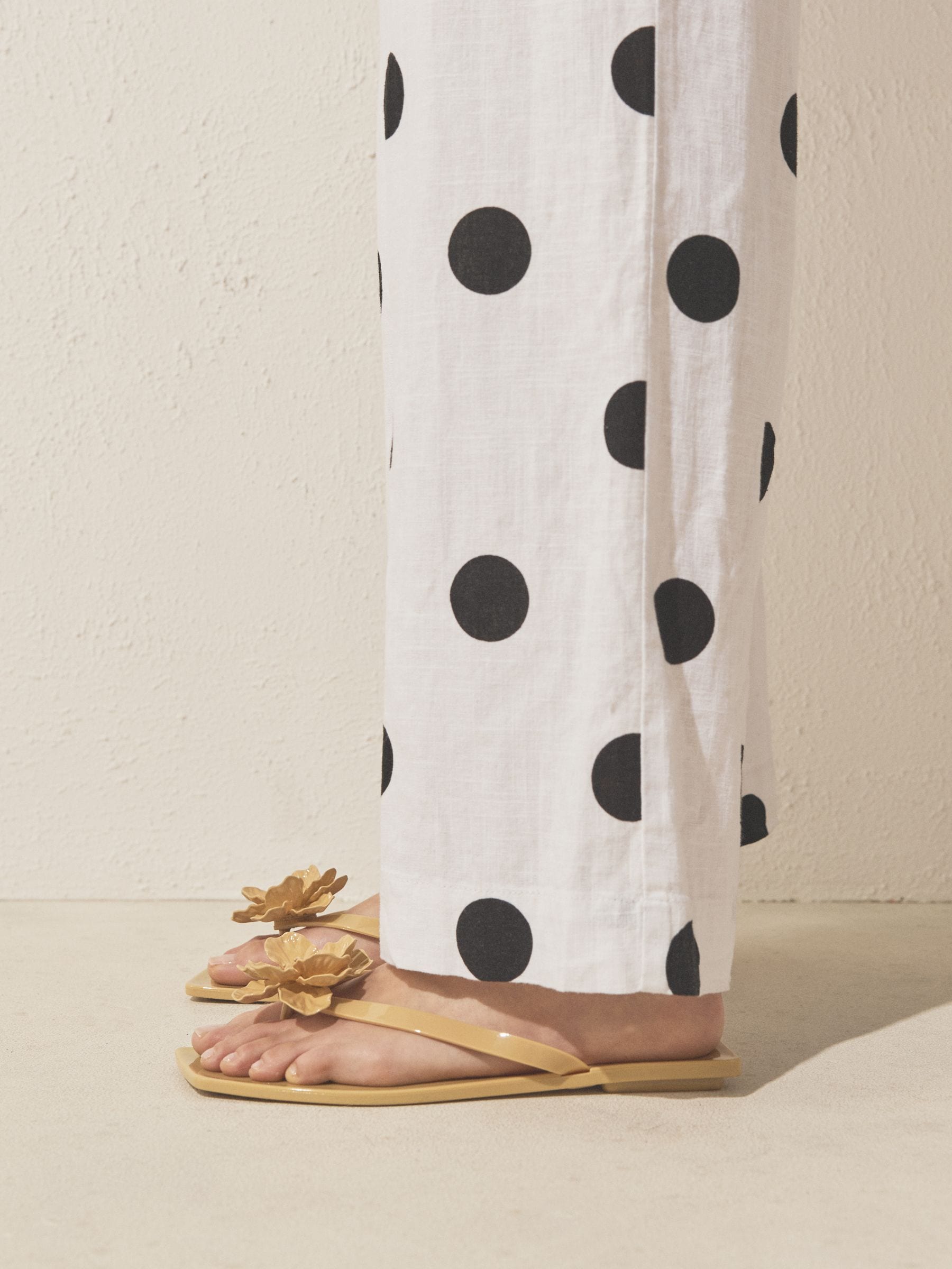 Buy Neutral Beach Flower Trim Square Toe Flip Flops from Next