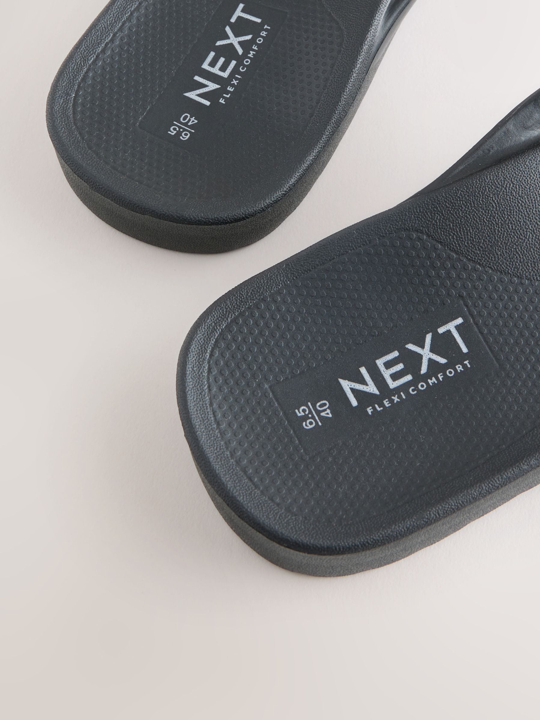 Buy Black Standard Fit Arch Support Square Toe Flip Flops from