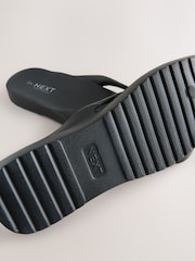 Black Standard/Wide Fit Flexi Comfort Flip Flops - Image 9 of 10