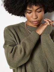 Apricot Green Oversized Jumper Tunic - Image 3 of 4