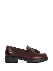 Dune London Red Gracelyn Tassle Loafers - Image 1 of 5