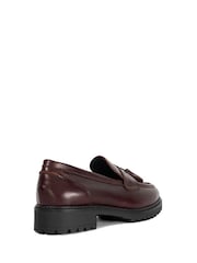 Dune London Red Gracelyn Tassle Loafers - Image 3 of 5