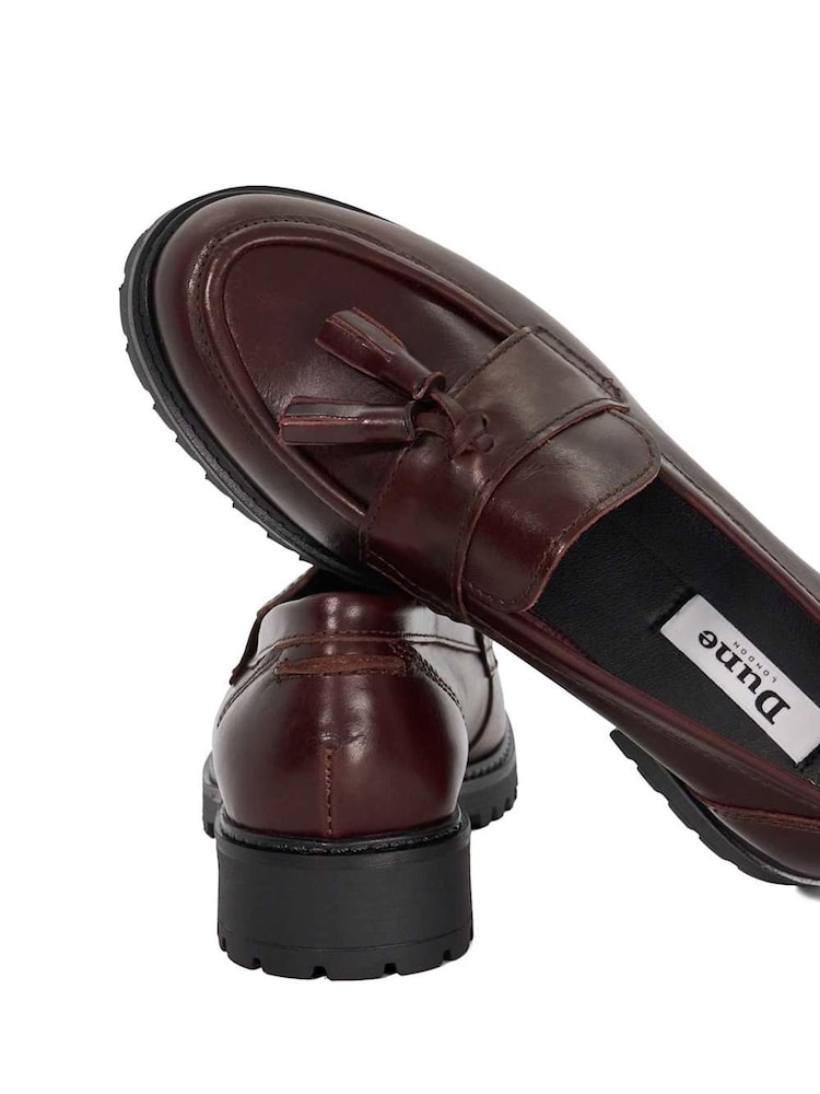 Dune London Red Gracelyn Tassle Loafers - Image 5 of 5 Dune London Red Gracelyn Tassle Loafers - Image 5 of 5