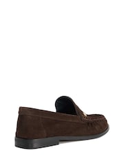 Dune London Brown Wf Grisella Ruched Apron Penny Loafers - Image 4 of 6