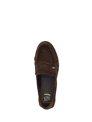 Dune London Brown Wf Grisella Ruched Apron Penny Loafers - Image 5 of 6