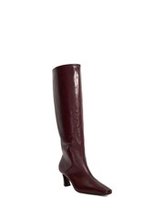 Dune London Red Selinni Chisel Toe Kick Back Boots - Image 3 of 6