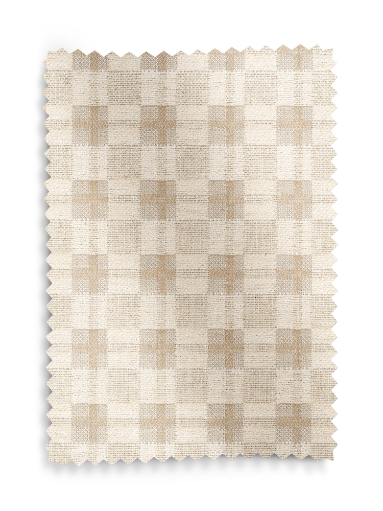 Light Natural Dry Handle Check Upholstery Swatch - Image 1 of 1