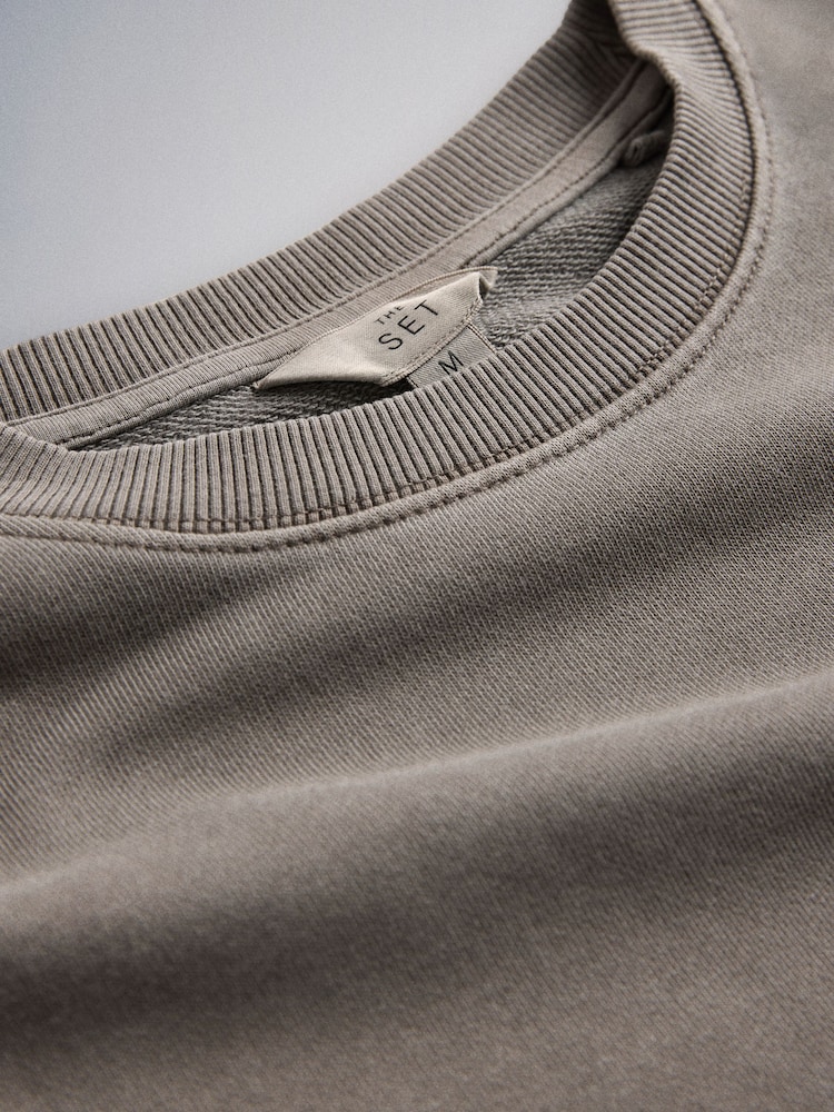 The Set 2 er-Pack Cropped Gewaschene Rundhals Sweat Tops - Bild 5 von 5