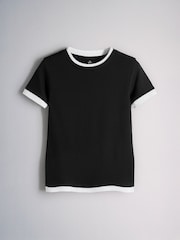 The Set 3 Pack Double Layer Short Sleeve T-Shirts Navy/Grey Marl/White - Image 9 of 11