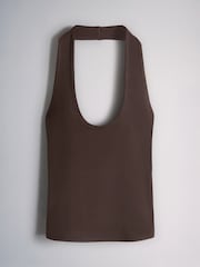 The Set 4 Pack Halterneck Vests Black/Brown/White - Image 11 of 13
