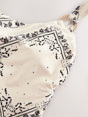 Rockett St George Tile Print One-Shoulder Swimsuit - Imaginea 7 din 8