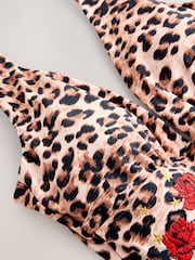 Rockett St George Animal Print Plunge Swimsuit - Image 2 of 4
