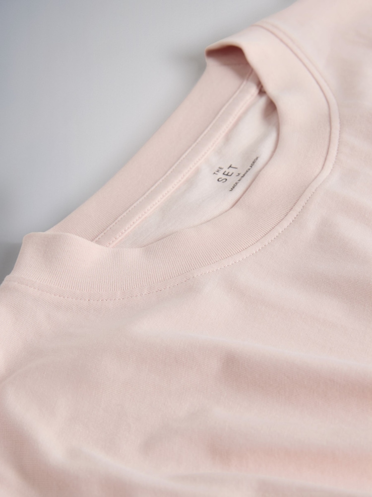 The Set 2 Pack Smocked T-Shirt Pink/White - Image 6 of 6