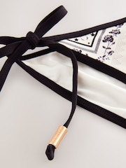 Rockett St George Black and White Tile Print Tie-Side Bikini Bottoms - Image 7 of 7