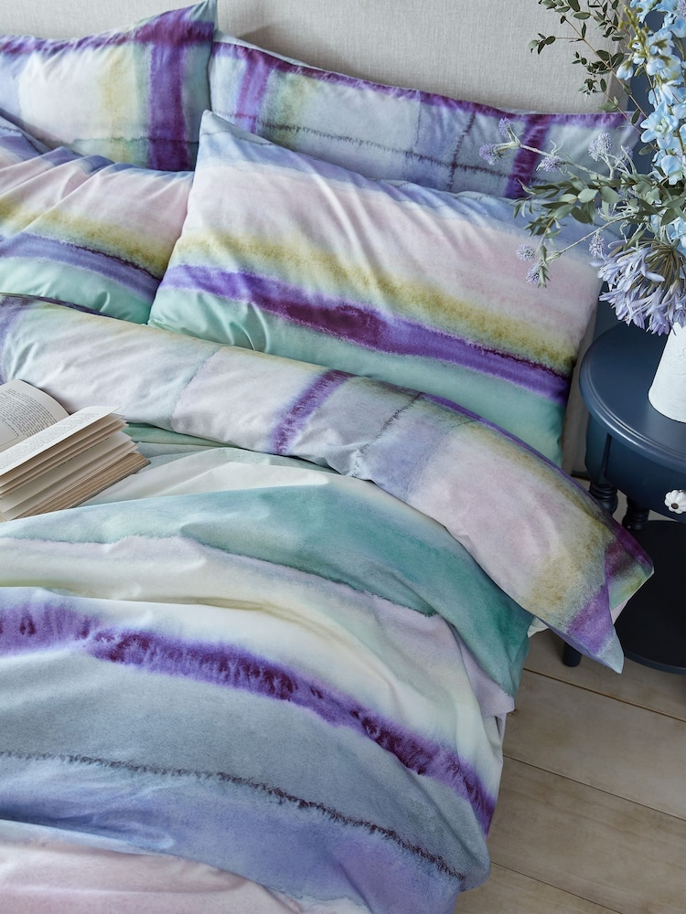 Bluebellgray Atlantic Blue Hebrides Tartan 200 Thread Count Duvet Cover and Pillowcase Set - Image 2 of 8 Bluebellgray Atlantic Blue Hebrides Tartan 200 Thread Count Duvet Cover and Pillowcase Set - Image 2 of 8