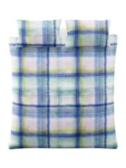 Bluebellgray Atlantic Blue Hebrides Tartan 200 Thread Count Duvet Cover and Pillowcase Set - Image 5 of 8