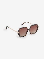 Rockett St George Hexagonal Oversized Sunglasses - Imaginea 1 din 4