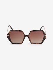Rockett St George Hexagonal Oversized Sunglasses - Imaginea 3 din 4