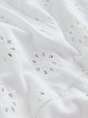 White Broderie Square Neck Cap Sleeve Top - Image 7 of 8