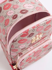 River Island Brown Lips Monogram Backpack - Image 5 of 5