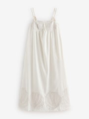 Rockett St George Ecru White Shell Embriodered Maxi Dress - Image 7 of 9