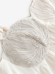 Rockett St George Ecru White Shell Embriodered Maxi Dress - Image 8 of 9