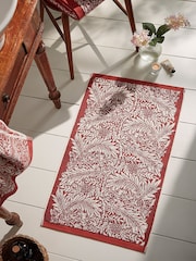 William Morris At Home Brick Orange Larkspur Bath Mat - Image 1 of 2