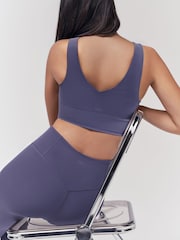 OSIA Blue Ruched Crop Top - Image 4 of 4