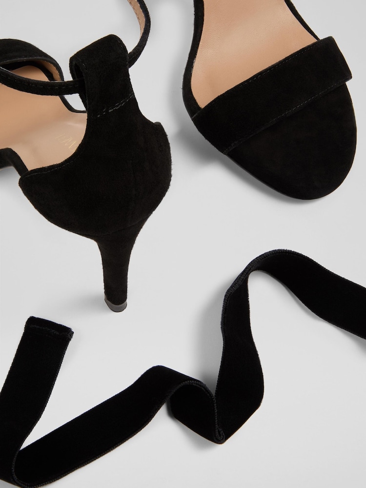 LK Bennett Black Helena Suede Ankle Sandals - Image 3 of 3