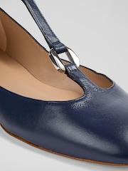 LK Bennett Blue Minna Leather Maryjane Flats - Image 4 of 4