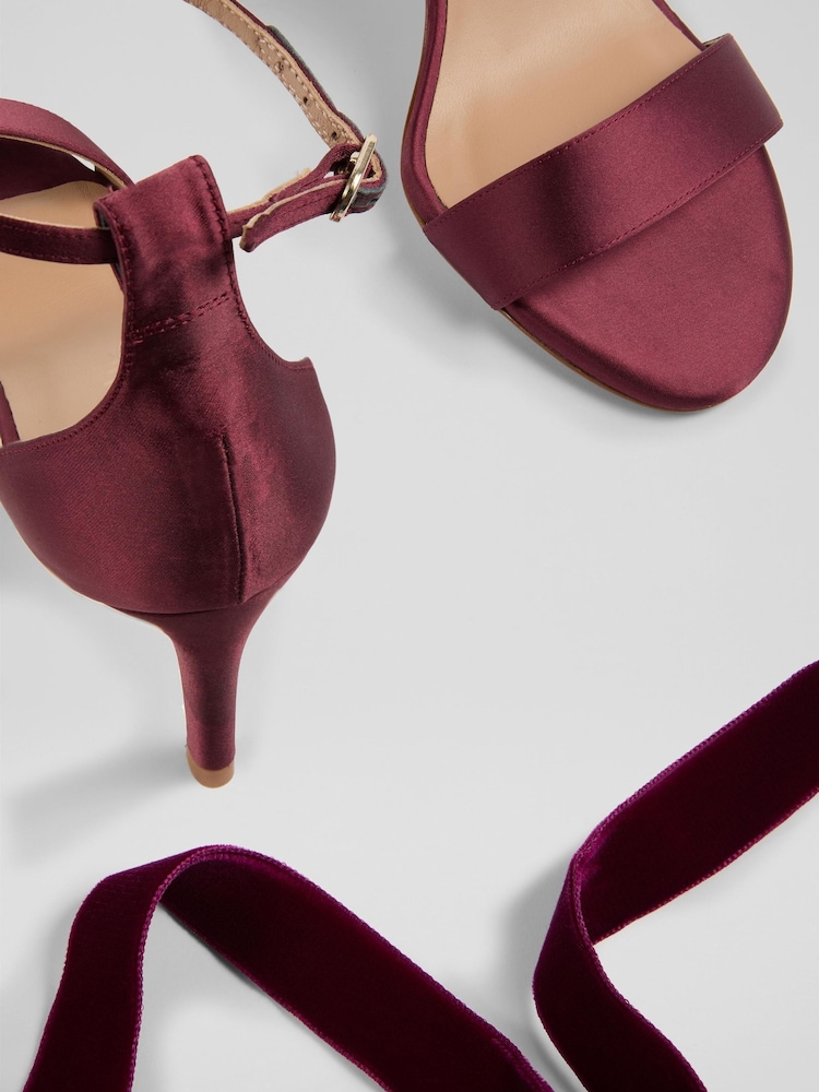 LK Bennett Red Helena Ankle Sandals - Image 4 of 4 LK Bennett Red Helena Ankle Sandals - Image 4 of 4