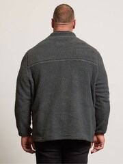 BadRhino Big & Tall Grey Sherpa Quarter Zip Fleece - Image 3 of 6