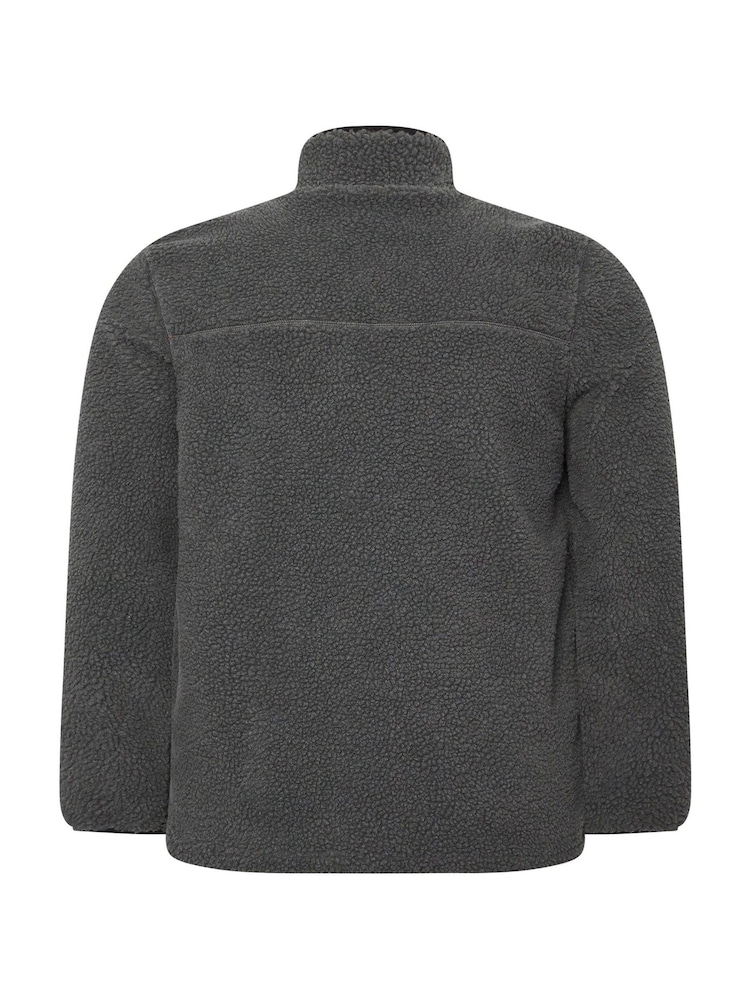 BadRhino Big & Tall Grey Sherpa Quarter Zip Fleece - Image 6 of 6