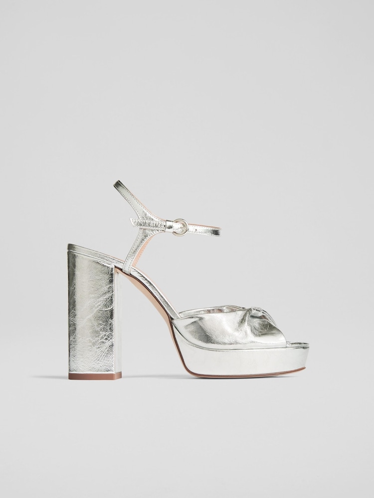 LK Bennett Metallic Rosa Patent Sandals - Image 1 of 4