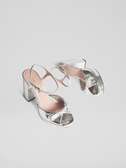LK Bennett Metallic Rosa Patent Sandals - Image 3 of 4