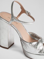 LK Bennett Metallic Rosa Patent Sandals - Image 4 of 4
