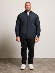 BadRhino Big & Tall Blue Full Zip Diamond Quilted Fleece - Image 2 of 6