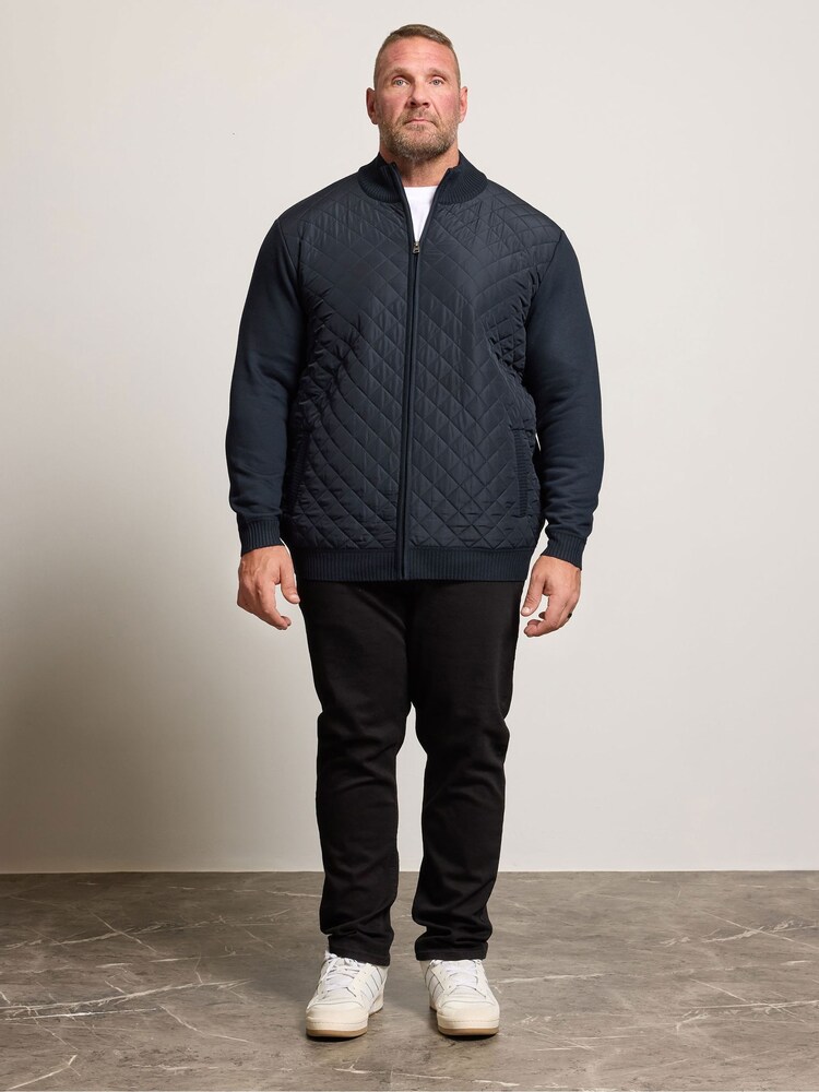 BadRhino Big & Tall Blue Full Zip Diamond Quilted Fleece - Image 2 of 6